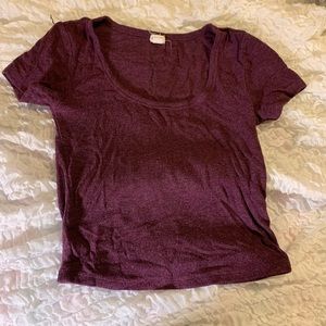 Dark purple short sleeve tee